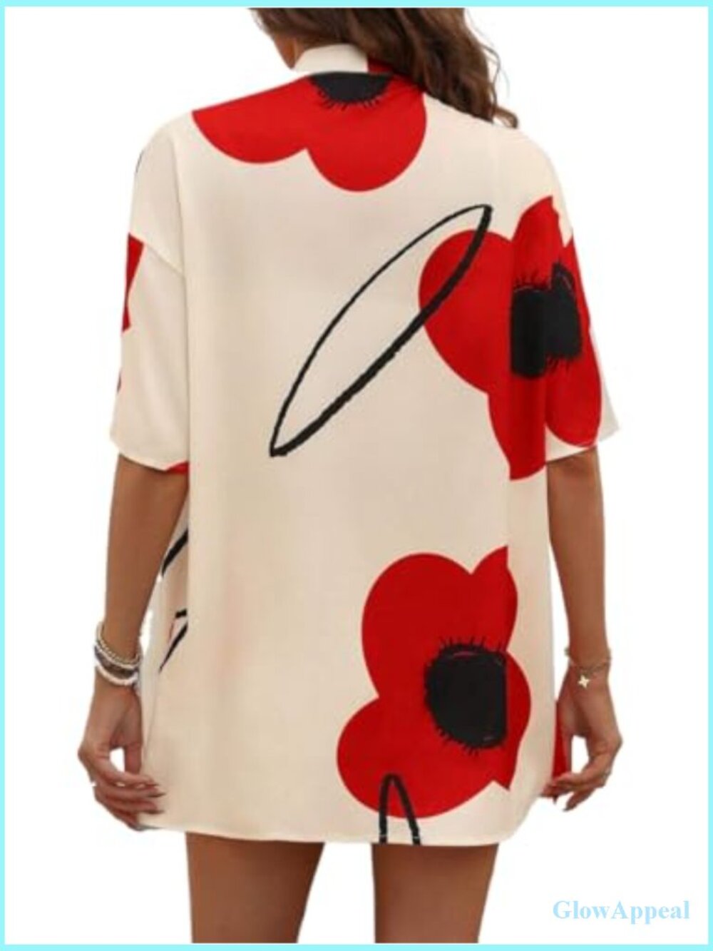 Women's 2-Piece Floral Print Jumpsuit with Cardigan Short Set - Picture 2 of 3